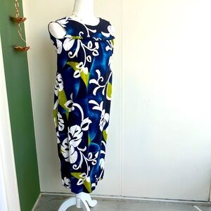 Vintage 60s 70s Hawaiian Barkcloth Dress